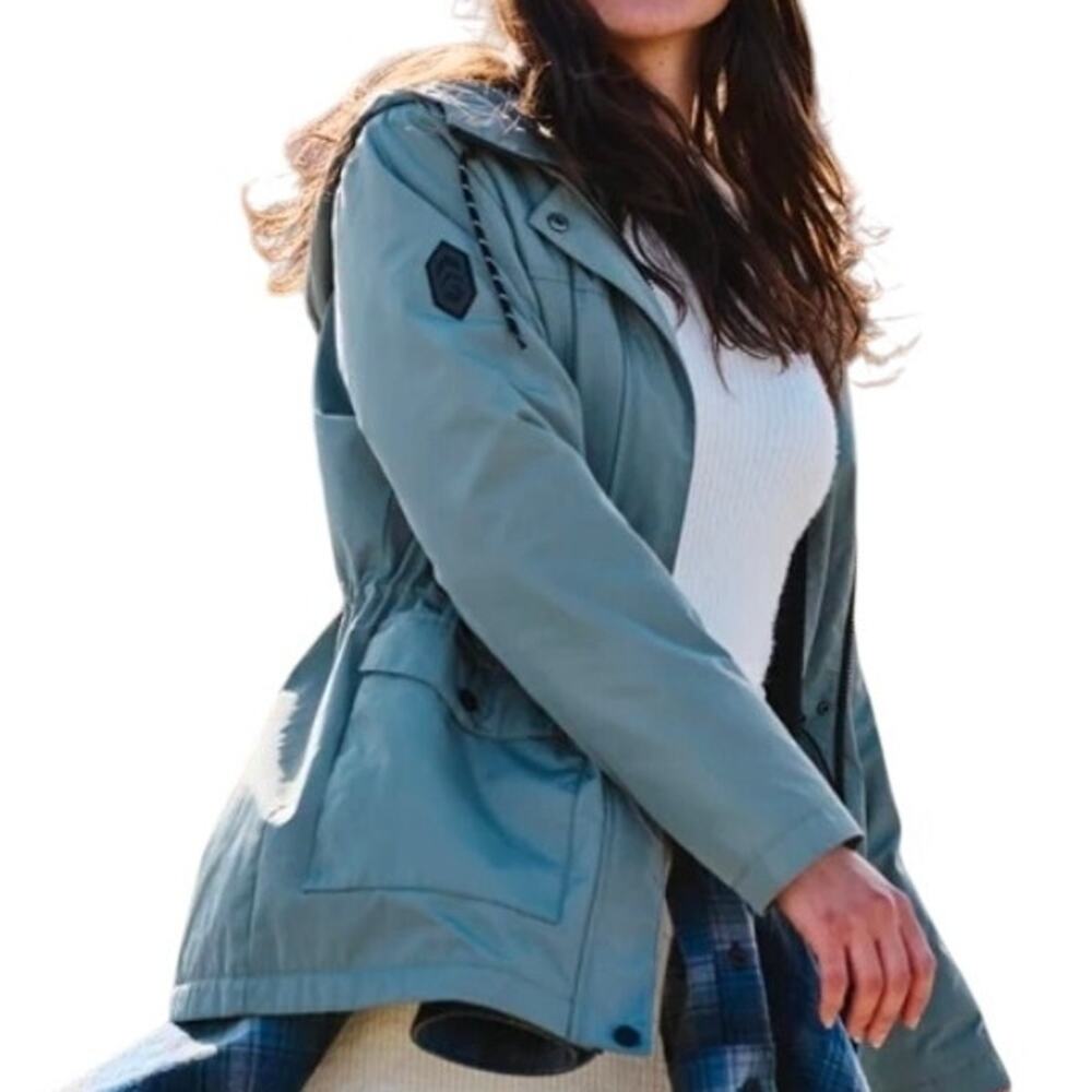 Granola Girl Sherpa Fleece Utility Olive Green Cabin Core Outerwear Jacket Small